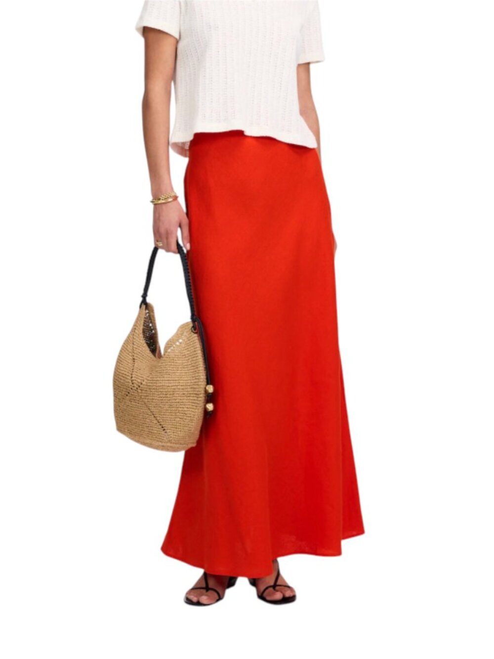 Madewell Bright Red Maxi Skirt - Picture 13 of 13